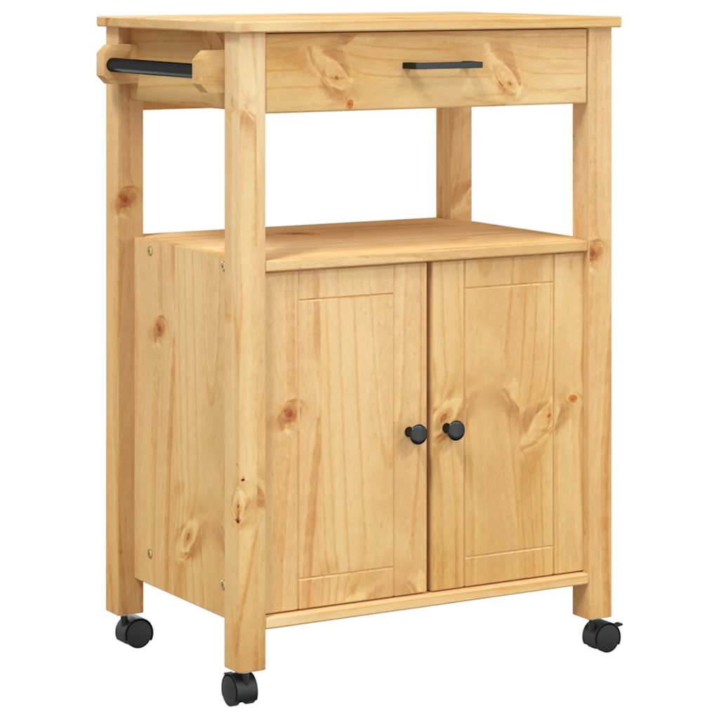 Kitchen Trolley MONZA 60x40x88.5 cm Solid Wood Pine